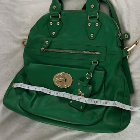 💚 Emma Fox - Kelly Green Genuine Leather handbag - Picture 5 of 12